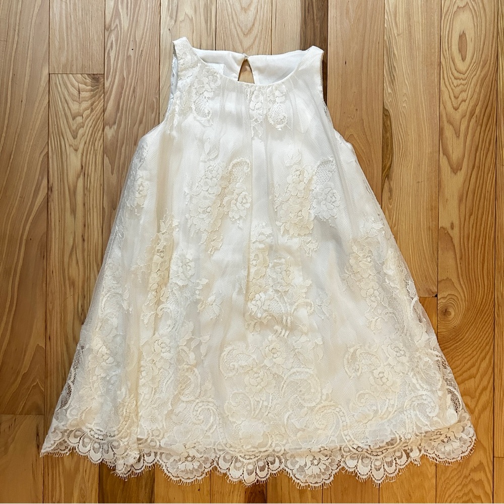 David’s Bridal Childs Flower Girl Bridesmaid Formal Sheath Dress